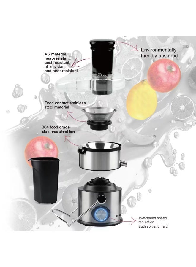 Silver Crest MY-630 Juicer Blender 2500W Powerful Motor Stainless Steel 5 in 1 Glass Jar Two Speed Safety Interlock Mixer Grinder for Home Kitchen Smoothie Juice Grinding Chopping Blending Use - Image 5